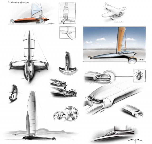  Stefan Radev   Blue Dynamic Land Yacht transport sport  yacht wind transport sport land yachting Environnement design index design concept 